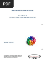 SDM 5001 Systems Architecture: Social Technical Engineering Systems