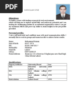 Teacher CV