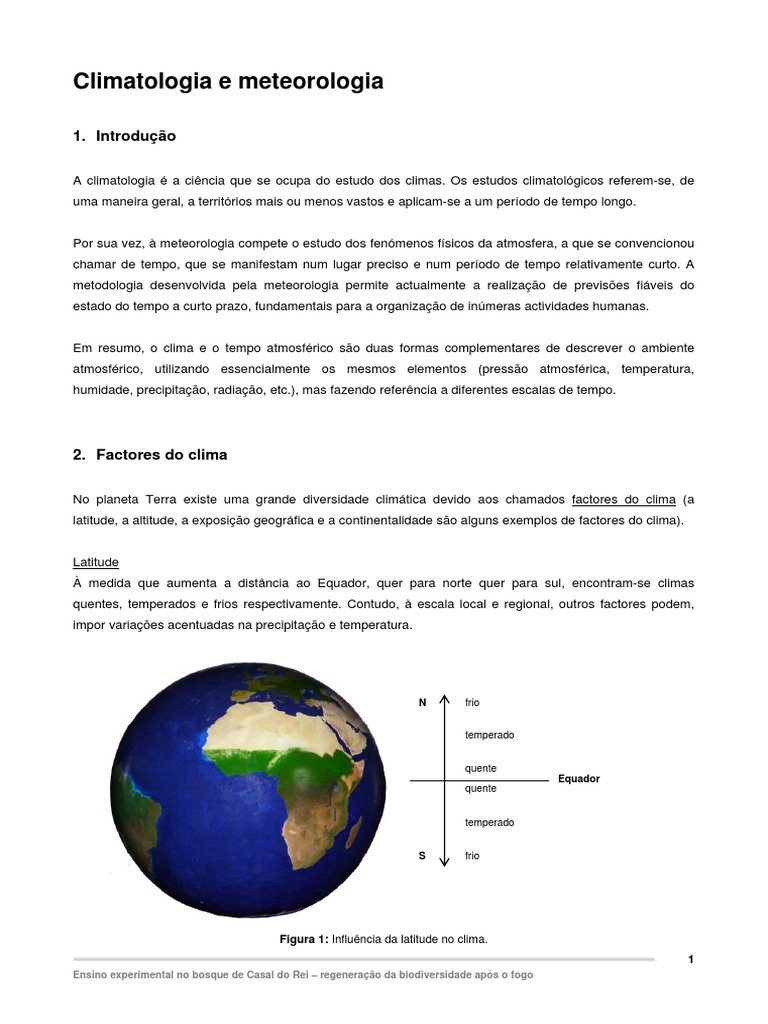 Climatologia: Conceitos e Elementos | PDF | Ferimento | Clima