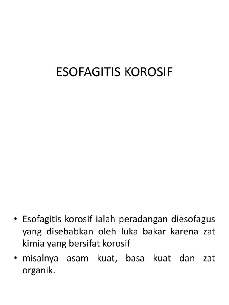 Penanganan Esofagitis Korosif | PDF