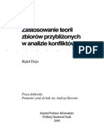 Zastosowanie Teorii Zbiorów Przybliżonych W Analizie Konfliktów