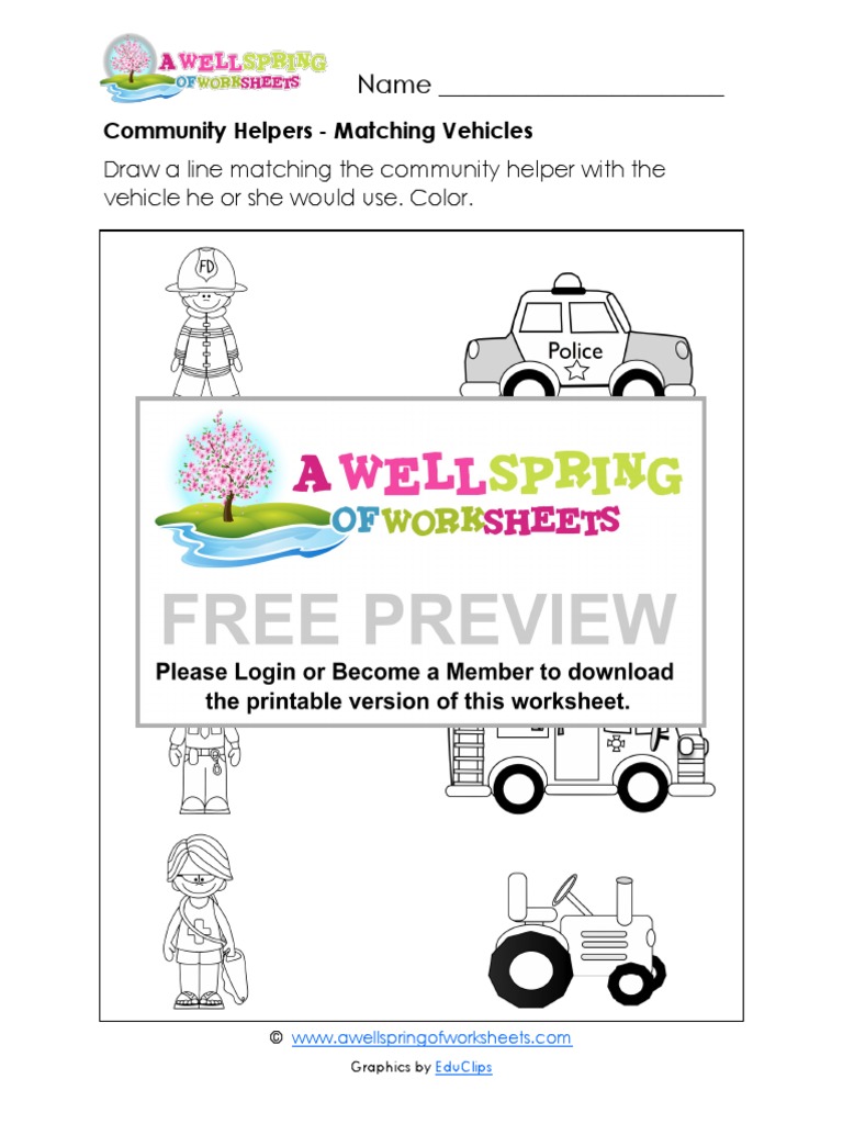 name-draw-a-line-matching-the-community-helper-with-the-vehicle-he-or-she-would-use-color-pdf