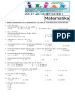 Soal UAS Matematika Kelas 5 SD Semester 1 (Ganjil) Dan Kunci Jawaban