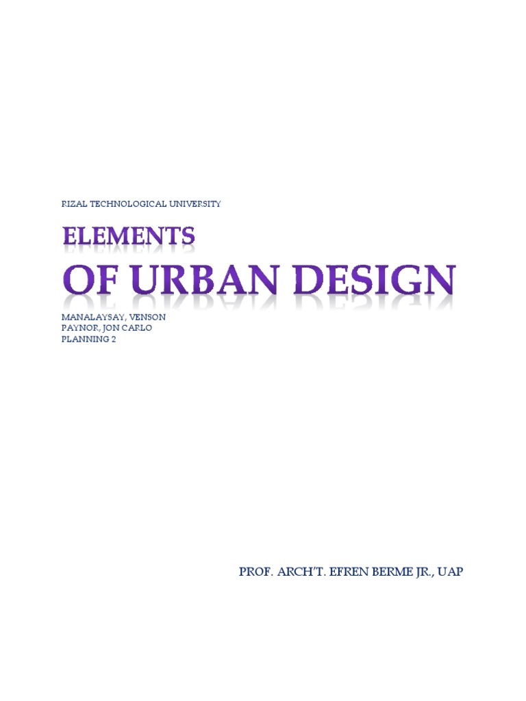 Urban Design and Public Space Strategies | PDF | Street | Train
