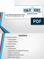2019 Marketing Action Plan: Harvest Sales Department - Dec. 2018