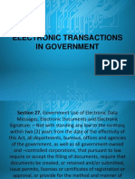 Electronic Transactions in Government