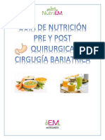 Guía de Nutrición Pre y Post Quirurgica Cirgugía Bariatrica Pcte Geovanny Armijos