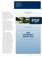 ACSI Automobile Report 2018