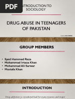 Drug Abuse in Teenagers of Pakistan