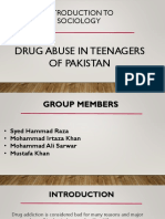 Drug Abuse in Teenagers of Pakistan