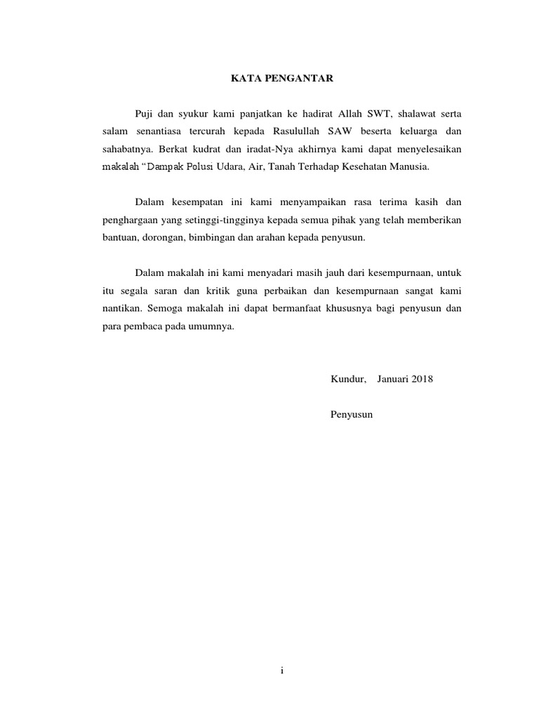 Contoh Makalah Pengolahan Limbah Industri Dikdasmen