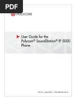 User Guide For The Polycom Soundstation Ip 5000 Phone: Sip 3.2.3 March 2010 1725-30965-001 Rev. A