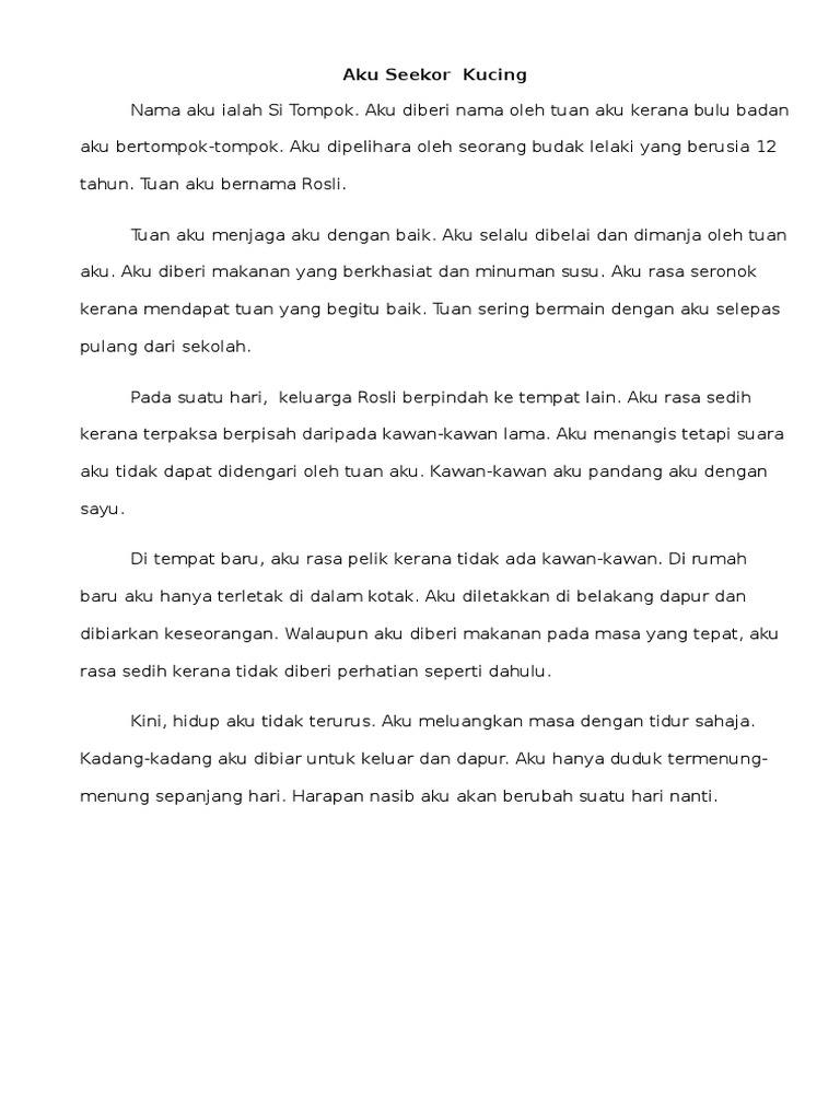 Aku Seekor Kucing  PDF