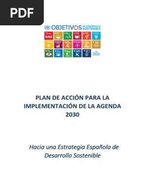 Plan De Accion Para La Implementacion De La Agenda 30 Pdf Desarrollo Sostenible Sustentabilidad
