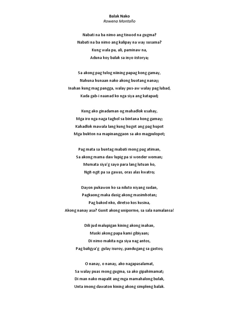 Balak Ko | PDF