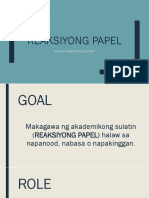 GRASPS Reaksiyong Papel