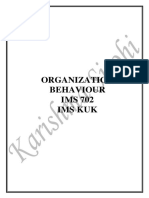 Organization Behaviour IMS 702 Ims Kuk