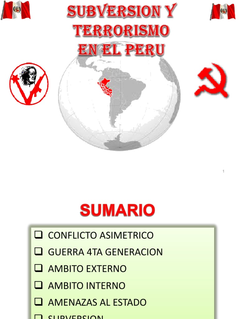 1 Subversion y Terrorismo | PDF | Seguridad internacional | Relaciones ...