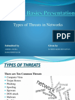 Types of Threats in Networks: Submitted by Given by