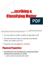 1 - Describing & Classifying Matter