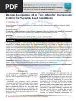Design Evaluation of a Two-Wheeler Suspension System for Variable Load Conditions
