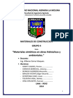 Materiales Sintéticos en Obras Hidráulicas y Ambientales