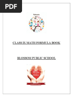 Class Ix Math Formula Book