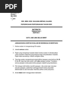 31028102 Soalan Peperiksaan Matematik Tingkatan 1 Kertas 1 