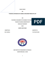 On "Financial Modeling of Godrej Consumer Products LTD"