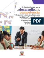 Orientaciones para El Desarrollo de La Competencia Construye Interpretaciones