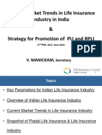 Current Market Trends in Life Insurance Industry in India & Strategy For Promotion of PLI and RPLI