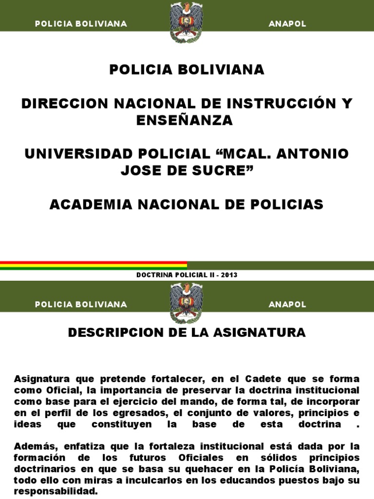 Doctrina policial Doctrina Policía