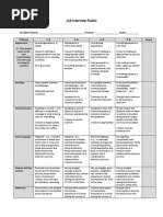 Interview Rubric