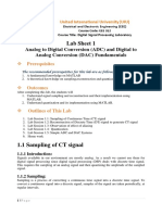 Lab Sheet 1: Analog To Digital Conversion (ADC) and Digital To Analog Conversion (DAC) Fundamentals