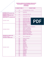 Day, Date and Time Subject Code Subject Name