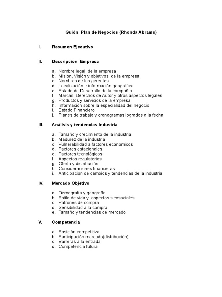 Guía Completa para un Plan de Negocios | PDF | Marketing | Mercado ...