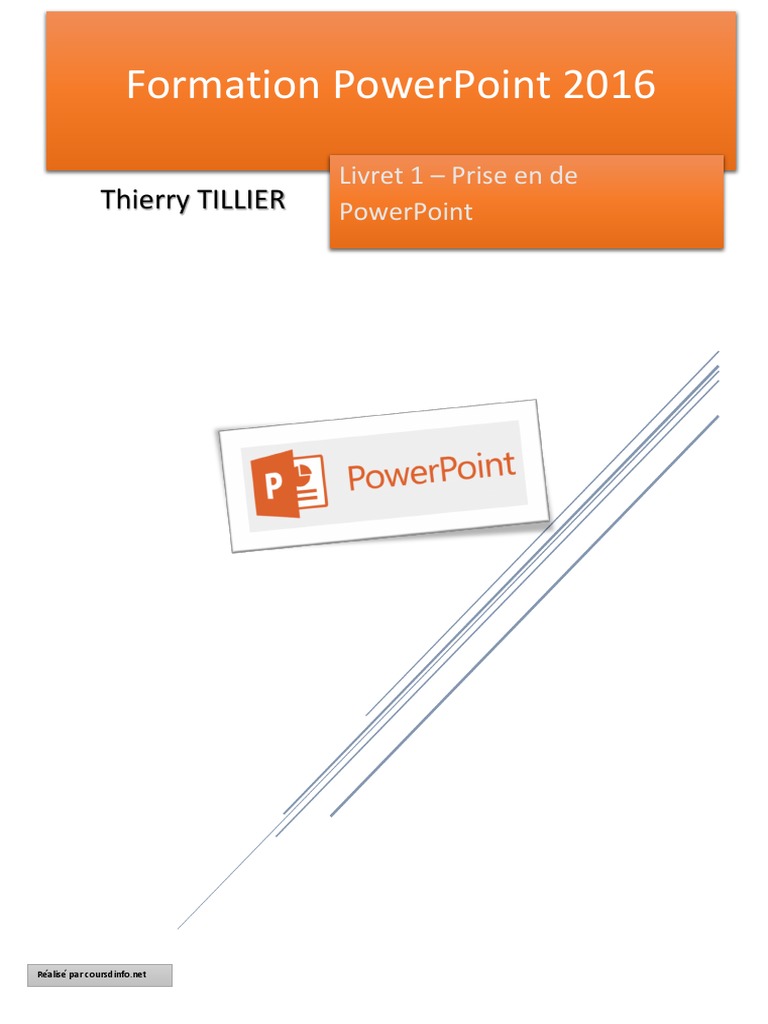 Cours De Bureautique Word Excel Powerpoint 2016 Pdf Livret 1 Prise en Main Powerpoint 2016 PDF | PDF | Microsoft Powerpoint |  Clavier d'ordinateur