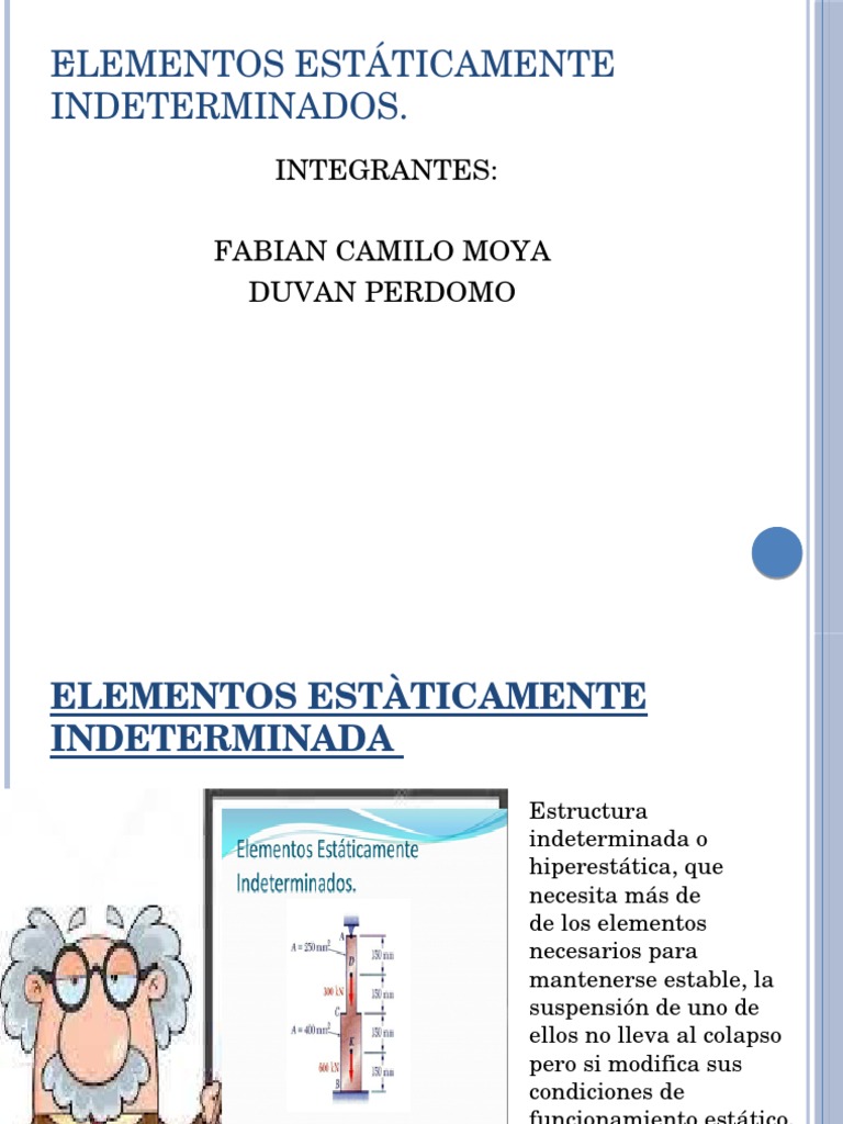 Elementos estáticamente indeterminados.pptx | Ingeniería de Edificación ...