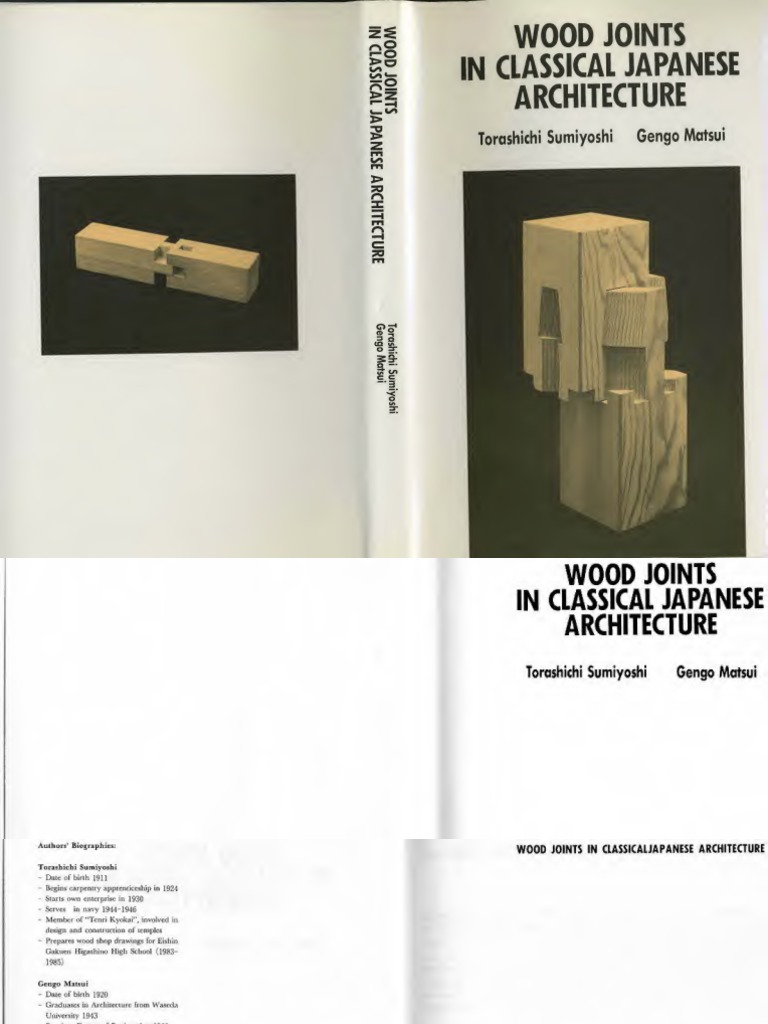 Wood Joints in Classical Japanese Architecture Text PDF PDF