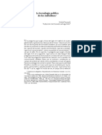 La Tecnología Política de Los Individuos PDF