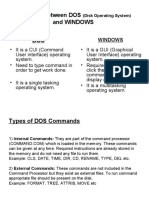 Difference Between DOS and Windows DOS