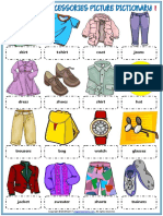 Clothes and Accessories Vocabulary Esl Picture Dictionary Worksheets For Kids PDF