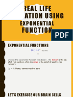 Real Life Situation Using Function: Exponential