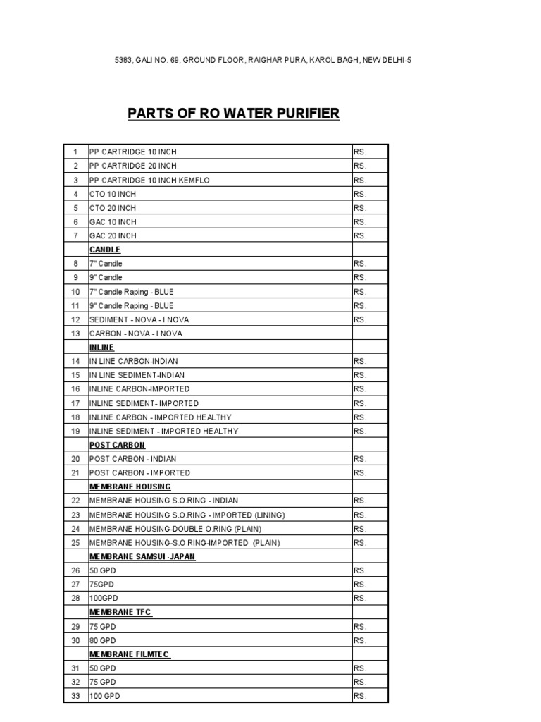 RO-3154　user_251fe5b5 KENT PRIDE PLUS Mineral RO Water Purifier Instruction Manual