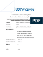 Curso:: Practica N°7. Determinacion Del Contenido de Acido Acético en Vinagre Mediante Titulación Potenciometrica