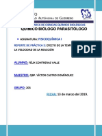 Práctica5 - Efecto de La Temperatura en La Velocidad de La Reacción - FelixCV - 203 - QBP