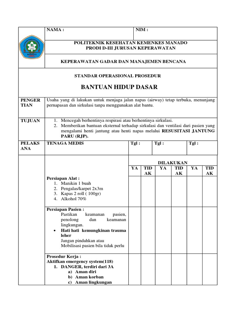 SOP BHD untuk Tenaga Medis | PDF | Kesehatan Holistik