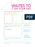 10 Minutes To Reflect On Your Day Printable Journal Page by Christie Zimmer PDF