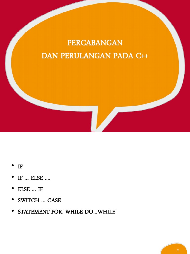 Struktur Percabangan dan Perulangan C++ | PDF | Metode & Bahan Ajar
