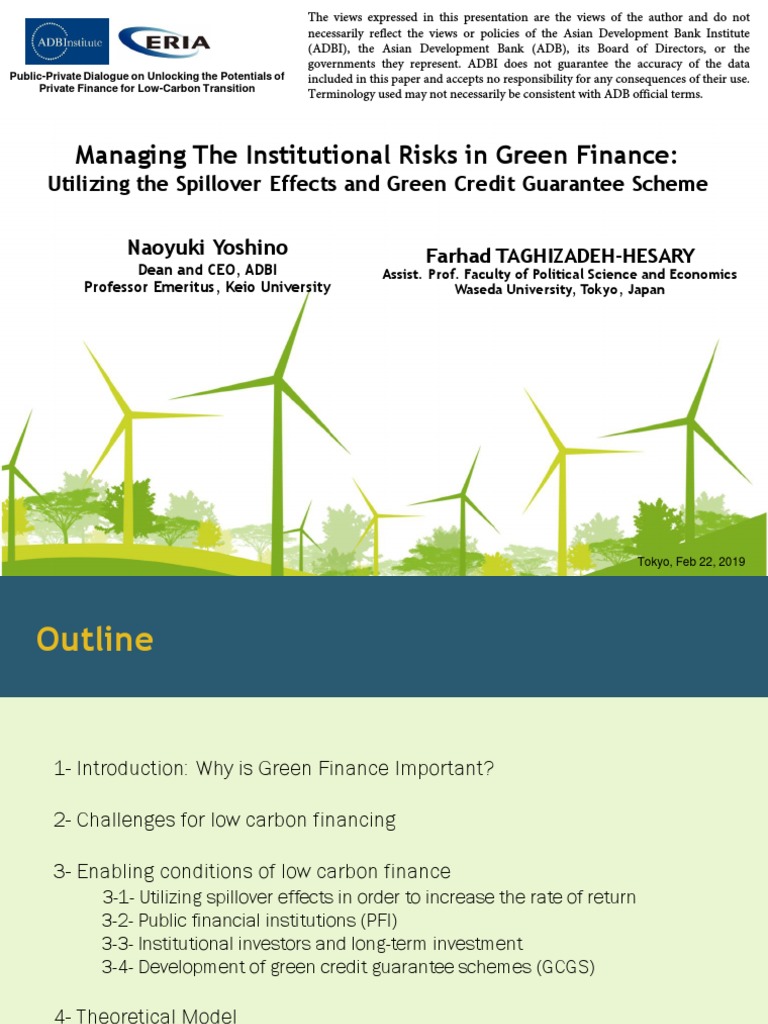 Managing The Institutional Risks in Green Finance: Utilizing The ...